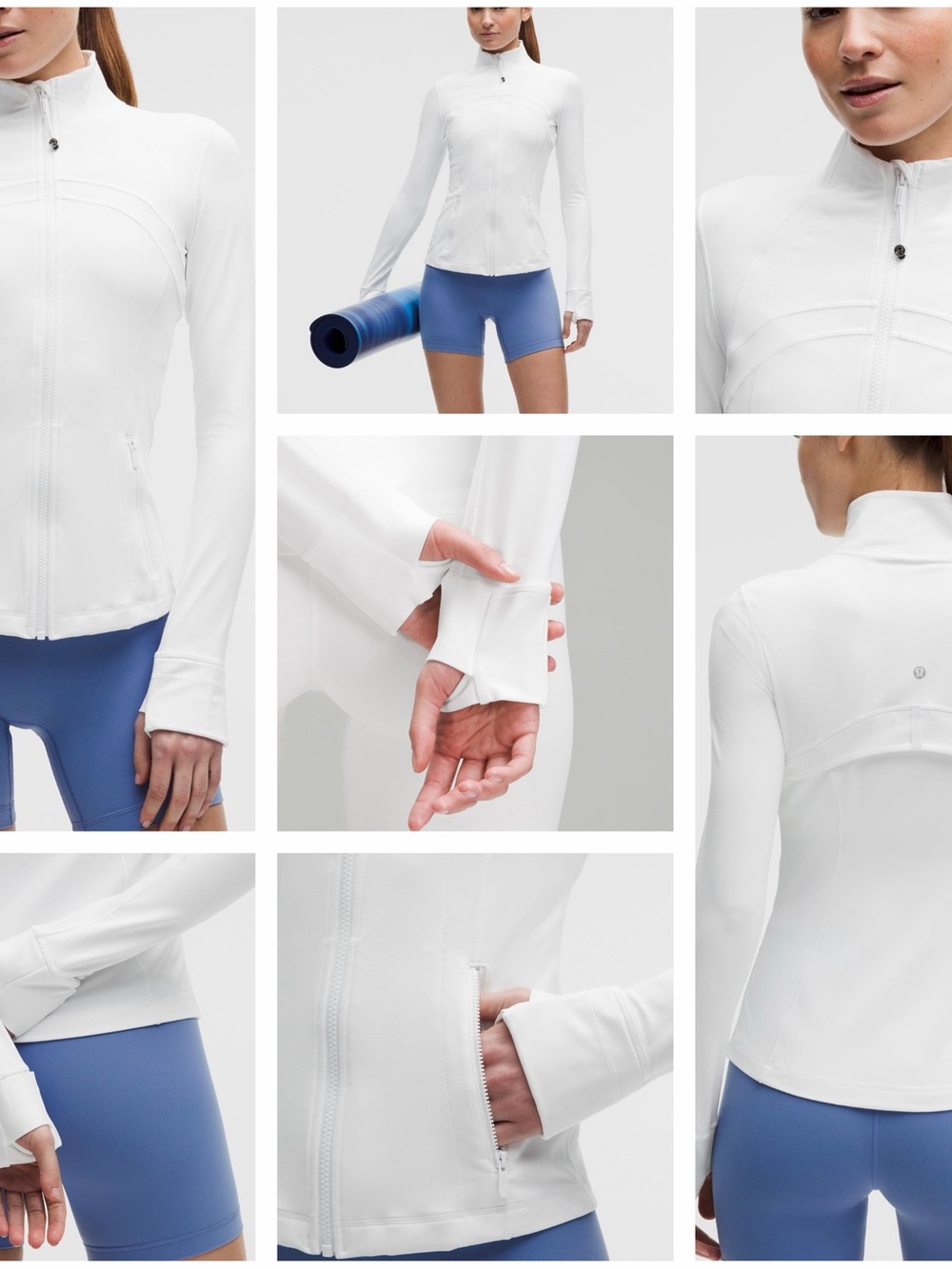 lululemon athletica White Zip-Up Athletic Jacket